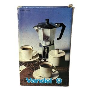 Vandel Aluminum 9 Cup Moka Pot Coffee Maker Stovetop Espresso Percolator Italy